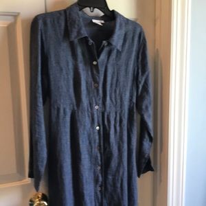 Garnet Hill 100% Linen Maxi Dress size 8